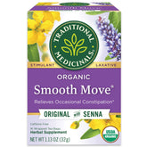 Traditional Medicinals Smooth Move tea box with organic herbs for gentle, occasional relief.