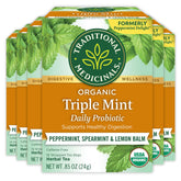 Traditional Medicinals Peppermint Delight Tea pack of six boxes for daily digestion support