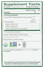 Traditional Medicinals Reishi Tea steeping cup shows warm, earthy aroma
