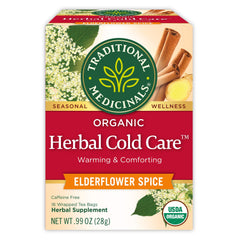 Traditional Medicinals elderflower spice tea bag pack for cozy evenings.