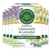 Traditional Medicinals Chamomile Lavender tea bags in packaging inviting a calming ritual