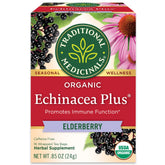 Traditional Medicinals tea bags with echinacea and elderberry for everyday immune-support.