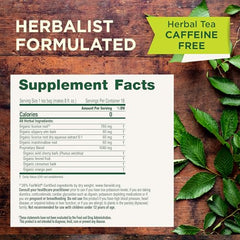 Traditional Medicinals Throat Coat tea bags close-up with herbal notes and silky texture
