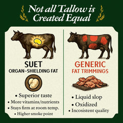 Traditional Nutrients beef tallow suited for skincare and soap production