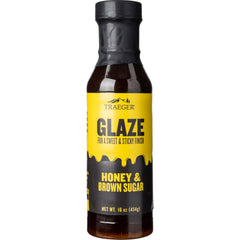Traeger Honey Brown Sugar Glaze bottle front, ideal for finishing grilled meats