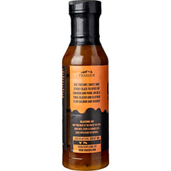 Traeger Mango Habanero Glaze brush-on meat for near-end caramelization and gloss