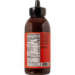 Traeger Texas Spicy BBQ Sauce bottle back view shows flip-top cap for easy pouring