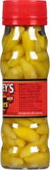 Trappey's Hot Peppers close-up in brine shows crisp pepper slices.