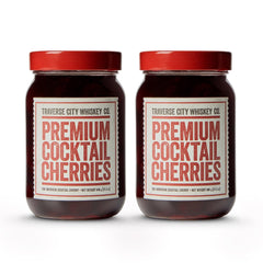 Traverse City Whiskey Co premium cocktail cherries pack 2, versatile cocktail garnish