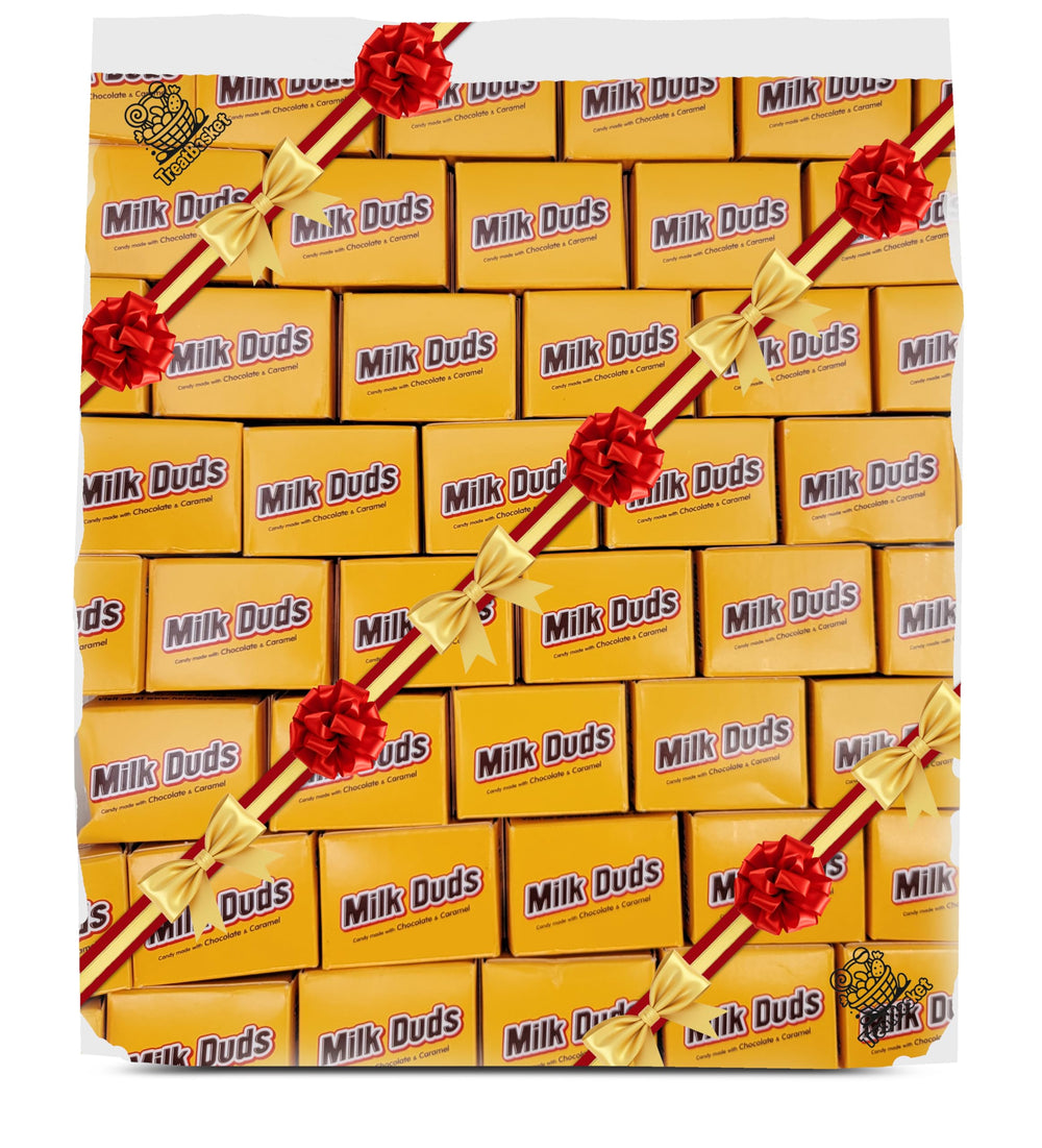 TREATBASKET Milk Dudes theater box packaging for easy sharing during home movie nights.