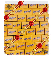 TREATBASKET Milk Dudes theater box packaging for easy sharing during home movie nights.