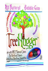 Tree Hugger Fantastic Fruit Bubble Gum bag closeup highlights a convenient 2-ounce serving for on-the-go snacking.
