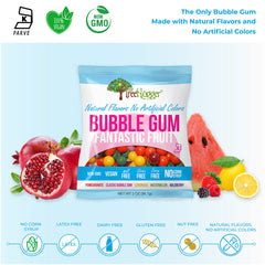 Tree Hugger Fantastic Fruit lemonade flavor gum, bright and zesty