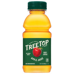 Tree Top apple juice bottle being poured for a quick drink