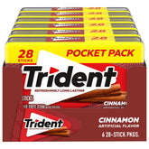 Trident Cinnamon Sugar Free Gum six-pack display for bulk office use, keeps breath fresh