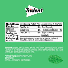 Trident Spearmint 14-piece packs for quick freshness and mint flavor.