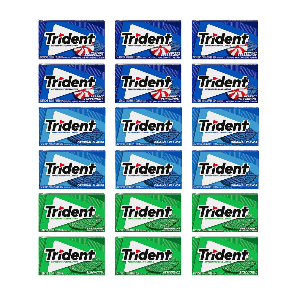 Trident Spearmint gum pack for long-lasting fresh breath