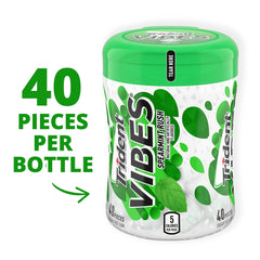 Trident Vibes Spearmint Rush gum with crunchy candy shell texture.