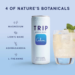 TRIP Lightly glass with sparkling water, crisp alcohol-free moment