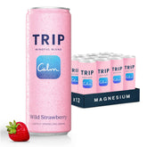 TRIP Lightly Sparkling Wild Strawberry can for a refreshing mindful moment.