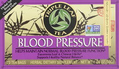 Triple Leaf Blood Pressure Tea bags 3x20 pack, ready for daily tea ritual.