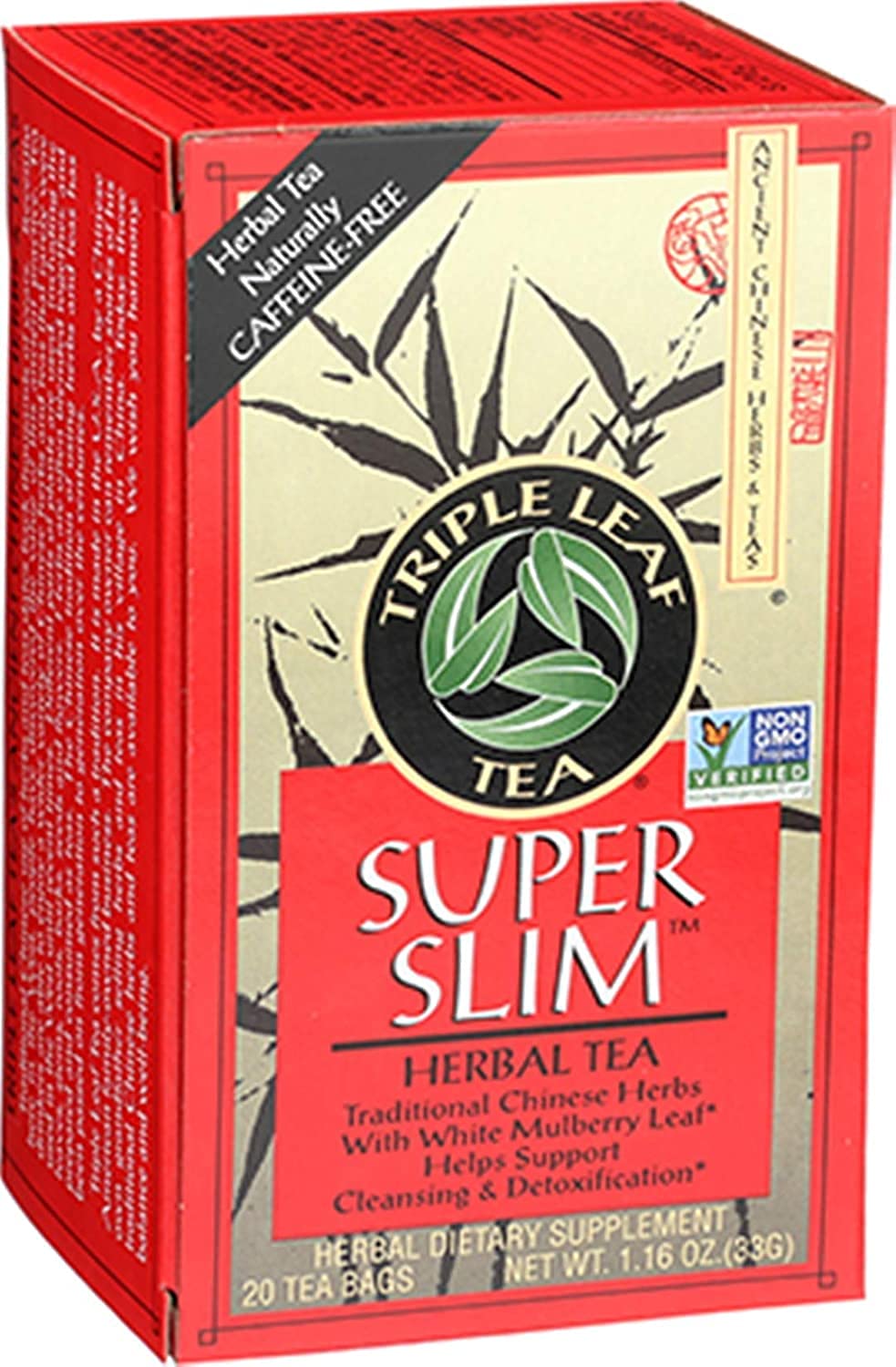 Triple Leaf Tea gcj Super Slim Red Box 2 packaging, compact design for quick mornings