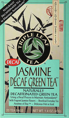 Triple Leaf Tea Jasmine Green Decaffeinated Pack showcases fragrant aroma and smooth taste.