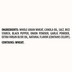 Triscuit crackers ingredients highlight 100% whole grain wheat and simple pantry staples.