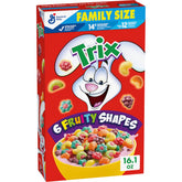 Trix fruity breakfast bowl with milk and colorful shapes for a tasty morning.
