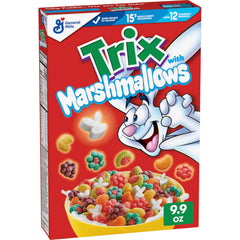Trix fruity shapes in a bowl offer a colorful, inviting breakfast.