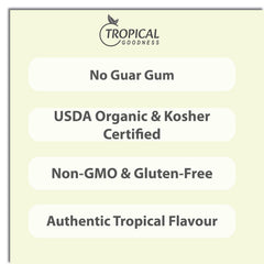 Dairy-free creamer in coffee cup by Tropical Goodness.