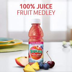10 oz Tropicana bottle on kitchen counter ready for on-the-go use.
