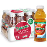 Tropicana 12-bottle pack of Apple Juice ready for family hydration.