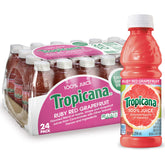 Tropicana Ruby Red Grapefruit Juice 24-pack front view for on-the-go hydration