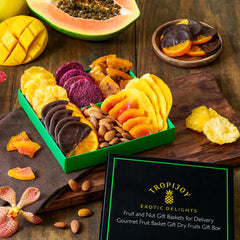 TropiJoy salted almonds add savory crunch to the fruit and nut basket