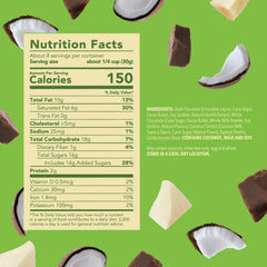 Tru Fru Real Coconut Melts with dark chocolate deliver rich flavor for after meals.