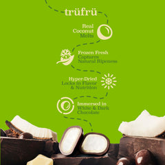 Tru Fru Real Coconut Melts packaged 4.2 oz snack for pantry or gifting.