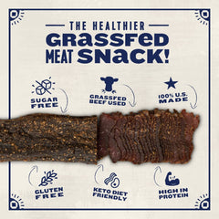 True Jerky logo with nutrition note showing 16g protein per serving