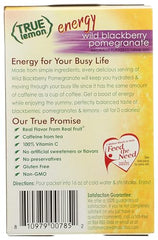 Packets close-up highlighting 0 calories, 0 sugar, and 120 mg caffeine per serving.