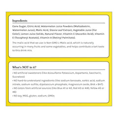True Lemon Kids Wild Watermelon ingredients label highlights simple, non-GMO formula.