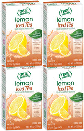 True Lemon Lemon Iced Tea Mix boxes display for quick, refreshing servings.