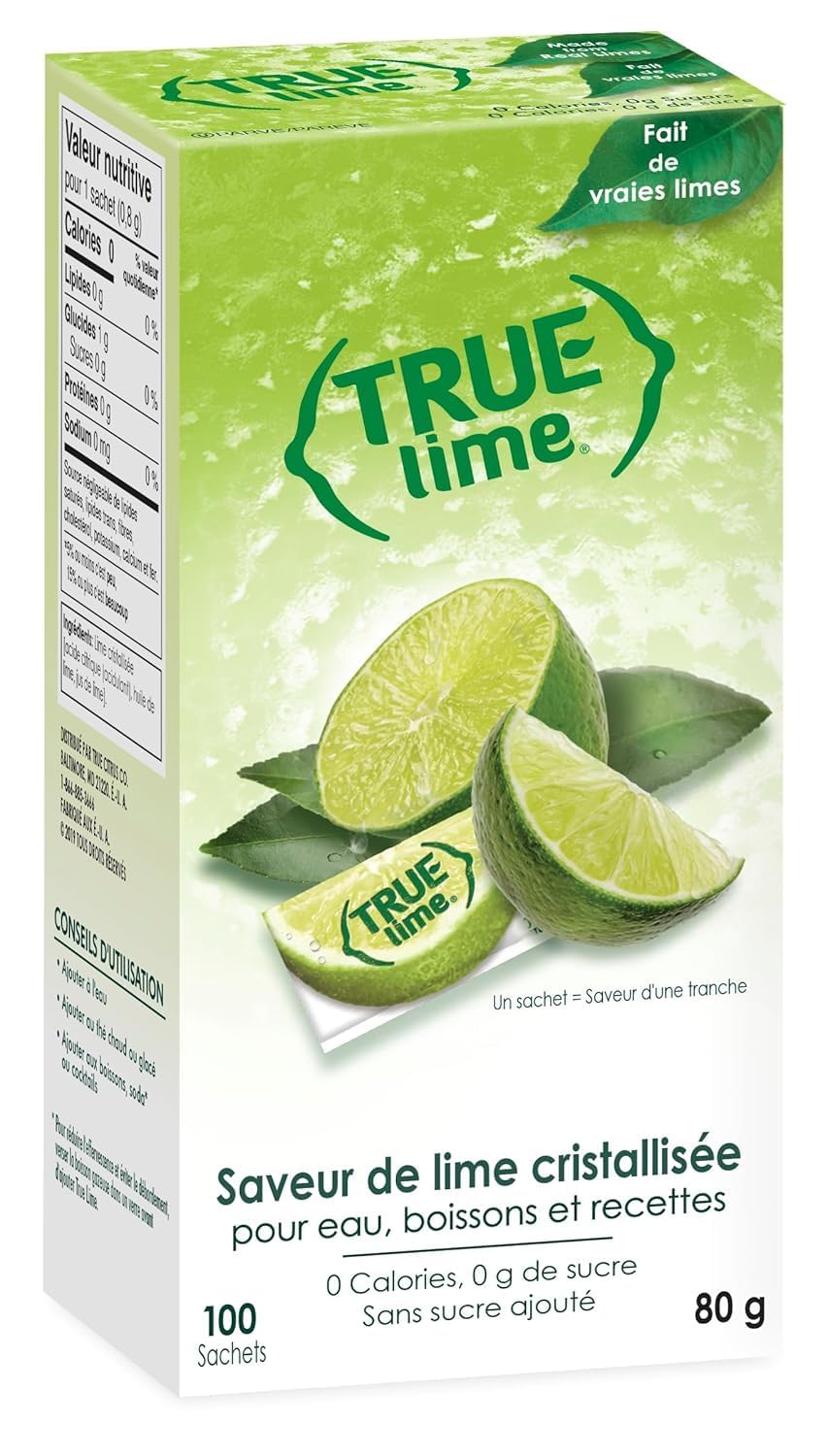 True Lime bulk dispenser 100ct image shows convenient hydration flavor