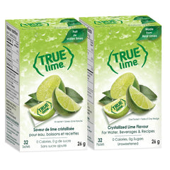 True Lime crystallized lime packets in boxes provide portable citrus flavor.