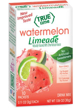 True Lime Watermelon Limeade boxes for convenient on-the-go hydration.