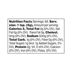 Closeup of True Made Foods Honey Mustard label highlighting natural ingredients