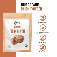 True Organic Onion Powder fine grind ensures smooth texture and even seasoning.