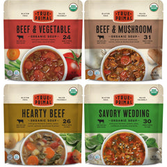 True Primal Souper Beef & Vegetable Soup pouch ready to heat for a quick gluten-free meal