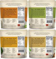 True Primal Souper Chicken Variety 8-pack ready-to-heat display highlighting quick meals for busy days.