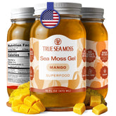 TrueSeaMoss mango gel bottle ready for daily wellness.