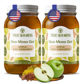 TrueSeaMoss sea moss gel apple cinnamon bottle blends natural ingredients for daily use